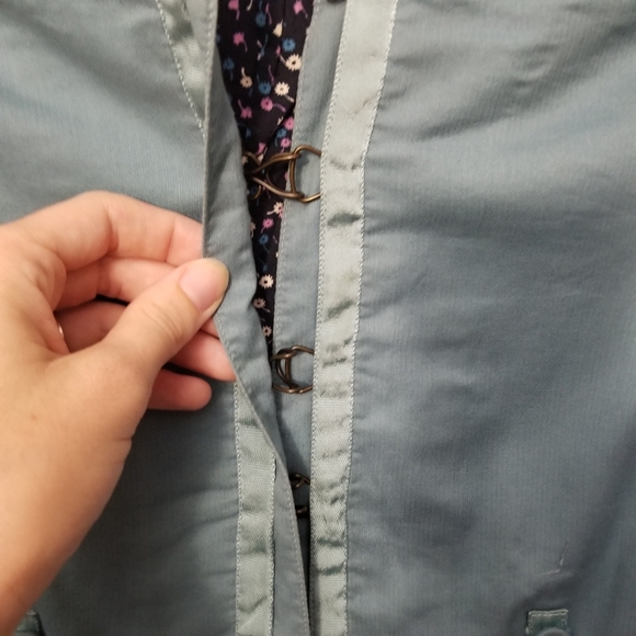 Marc Jacobs Size 4 US Blue Cropped Grosgrain Ribbon Button Blazer Jacket - Picture 5 of 8